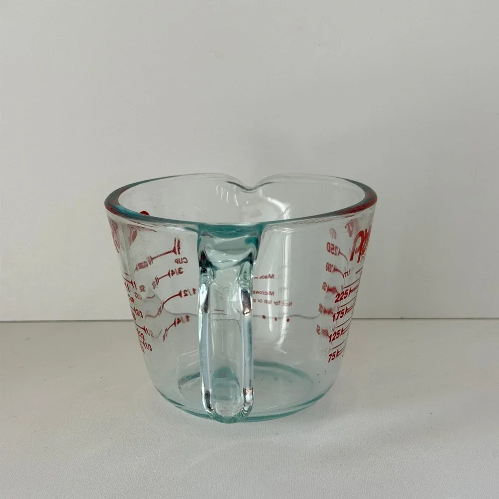 Vintage Pyrex 1 Cup Measuring‎ Cup 8oz Clear Glass Kitchenware Made in USA 250ml